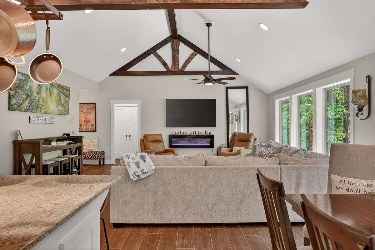 You'll love cozy night by the electric fireplace.