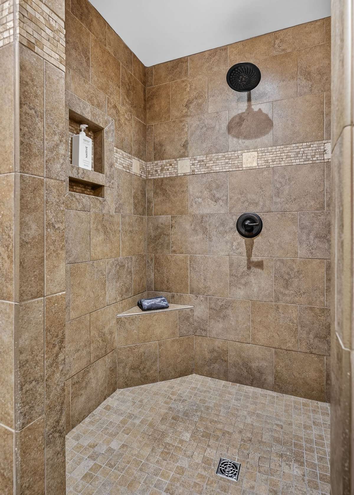 Custom tile shower.
