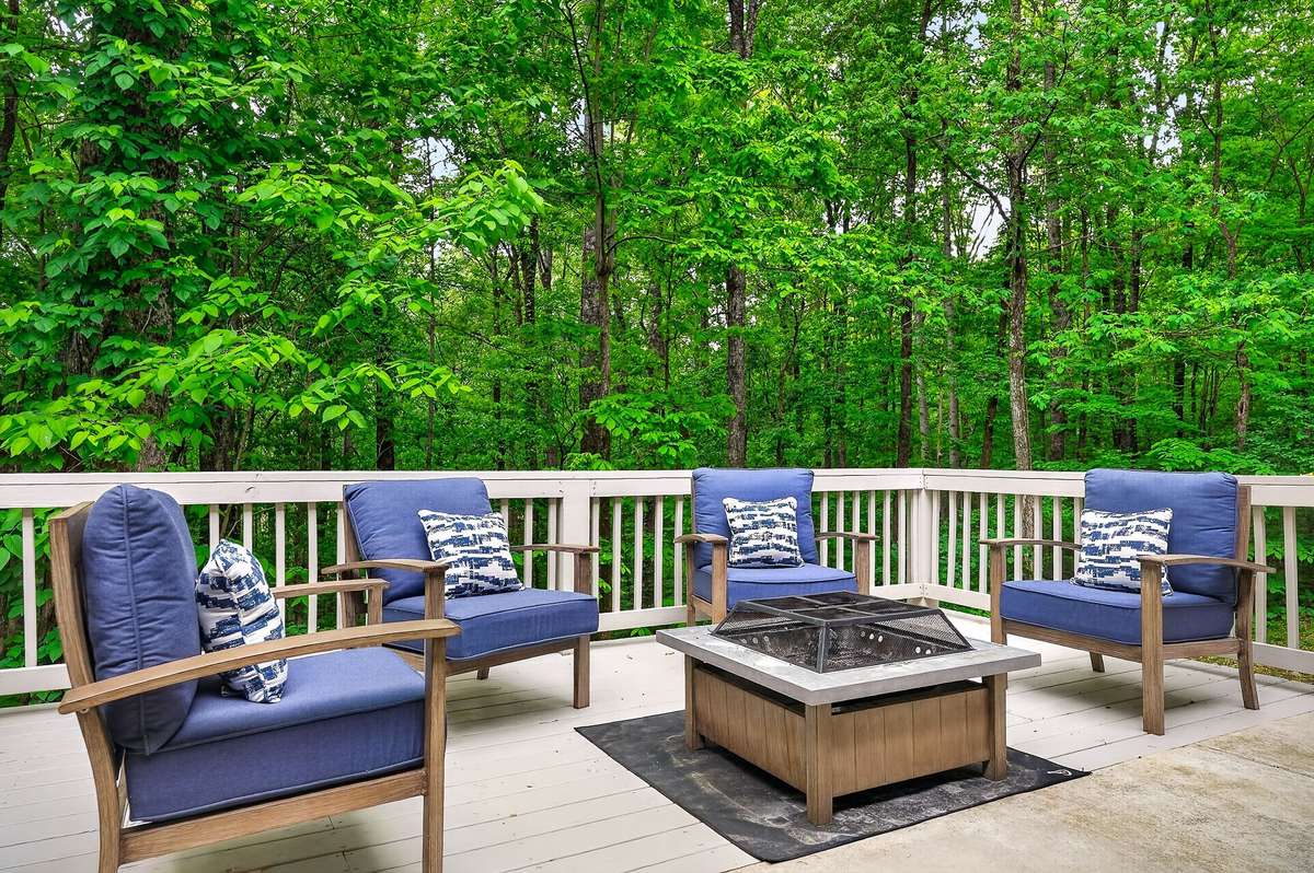Perfect area for smores in the woods.