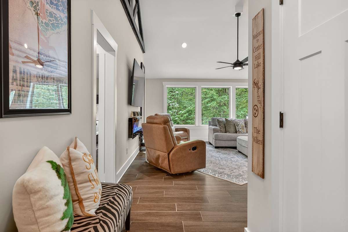 As you walk in the front door, the home welcomes you in.