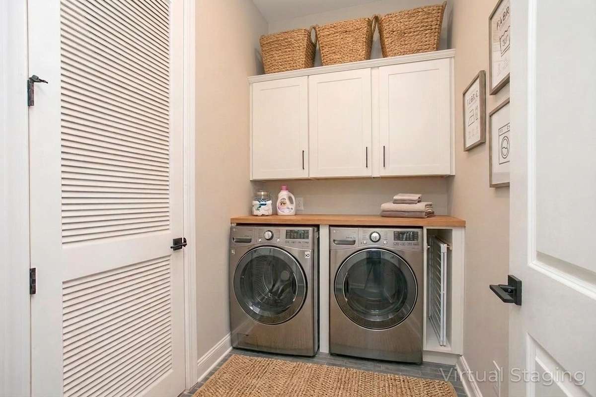 Staged 1st floor laundry