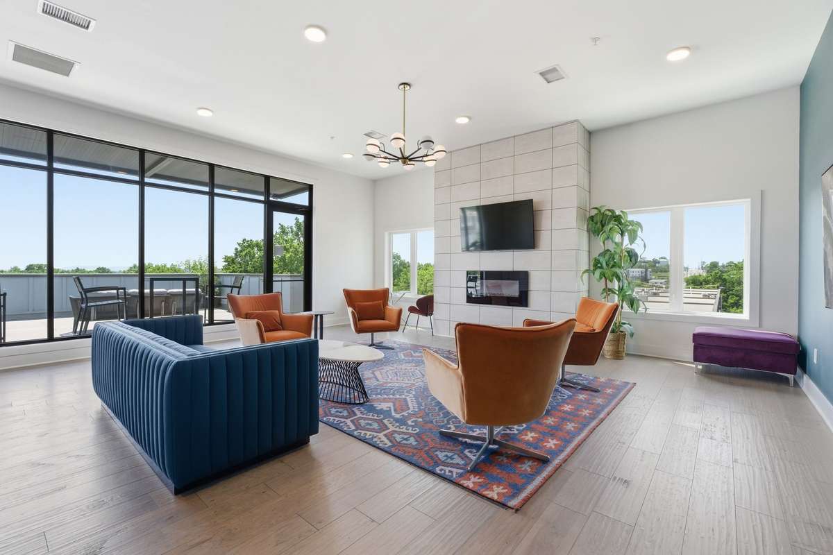 Top floor lounge with roof top access and fantastic views.