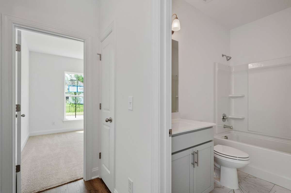 Bedroom 2 + Full Bath 2 with Quartz Countertops
