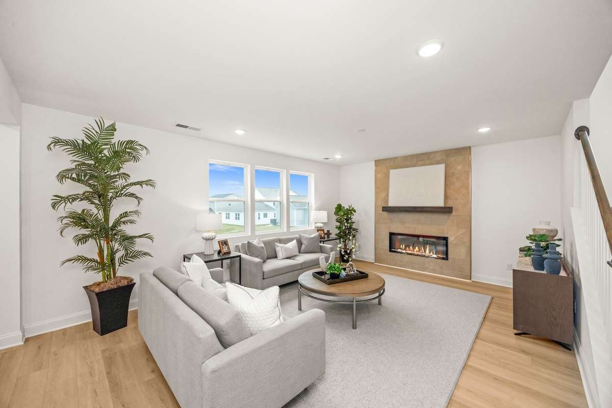 Enjoy all the space.  Picture of decorated model home.