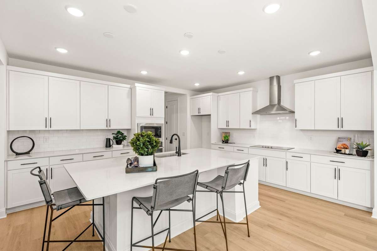Plenty of room for all the guest. Picture of decorated model home.