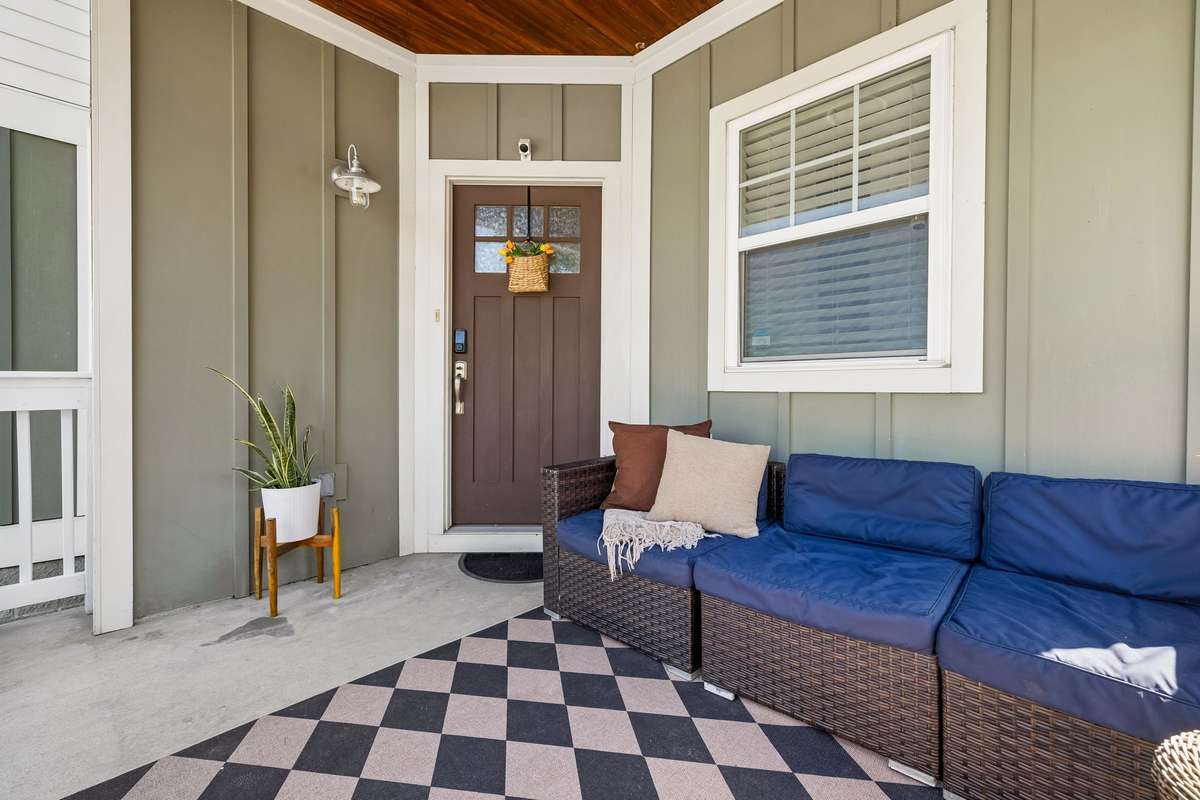 Welcoming covered front porch