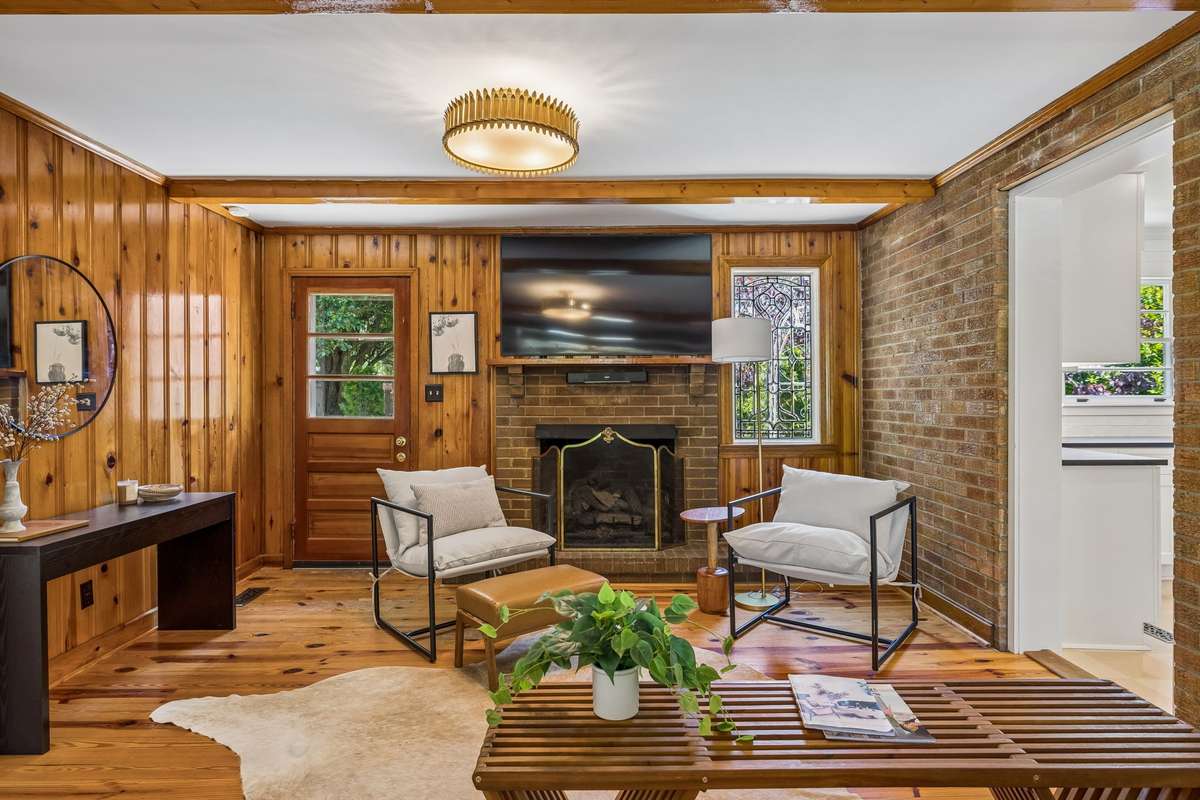 A gas fireplace makes this the ultimate cozy corner of the home.