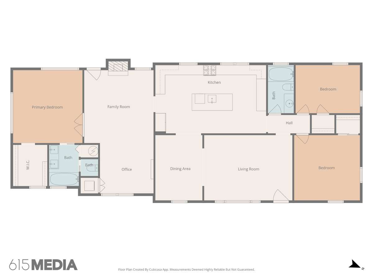 A quintessential ranch, this home offers a pragmatic, one-level floor plan.