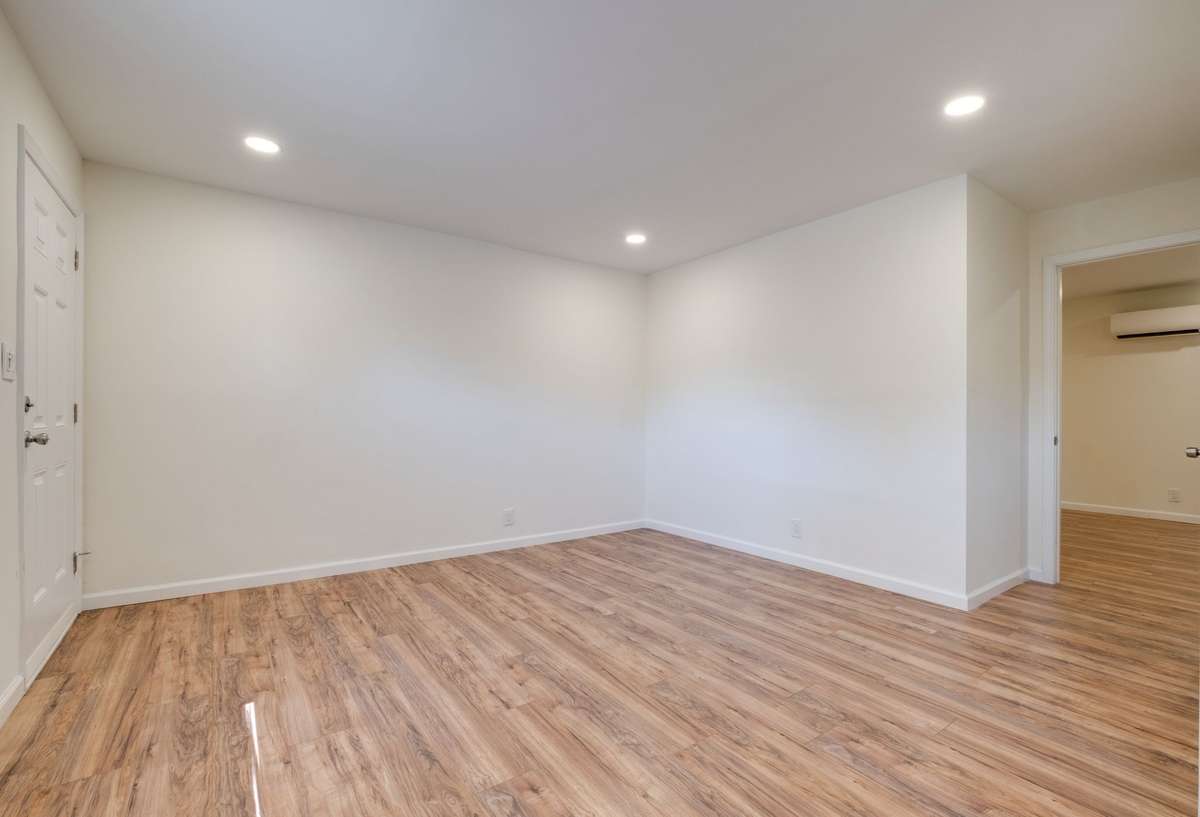 Unit C living room from the dining area