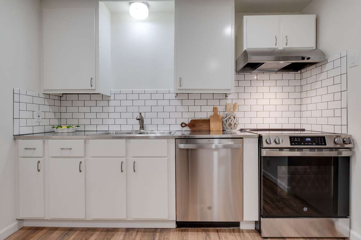 Unit B. All new appliances and custom stainless steel countertops.