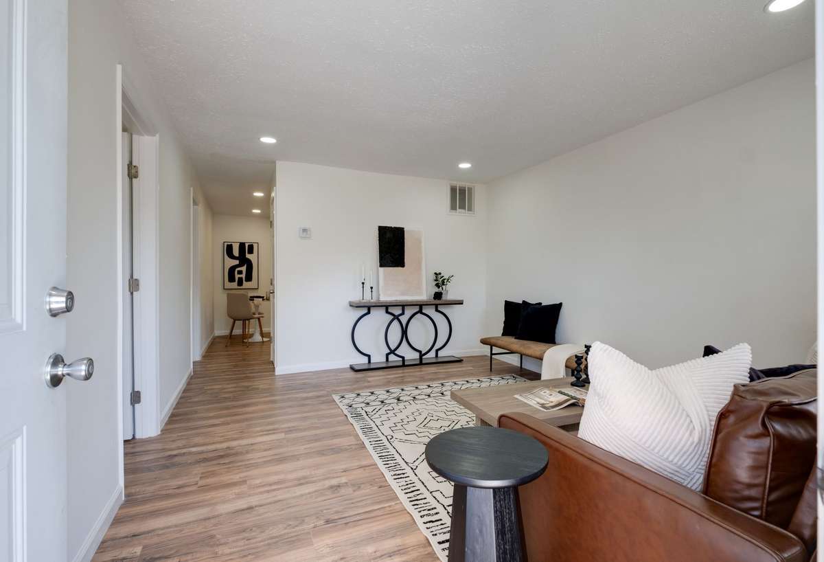 Unit B entry to living room