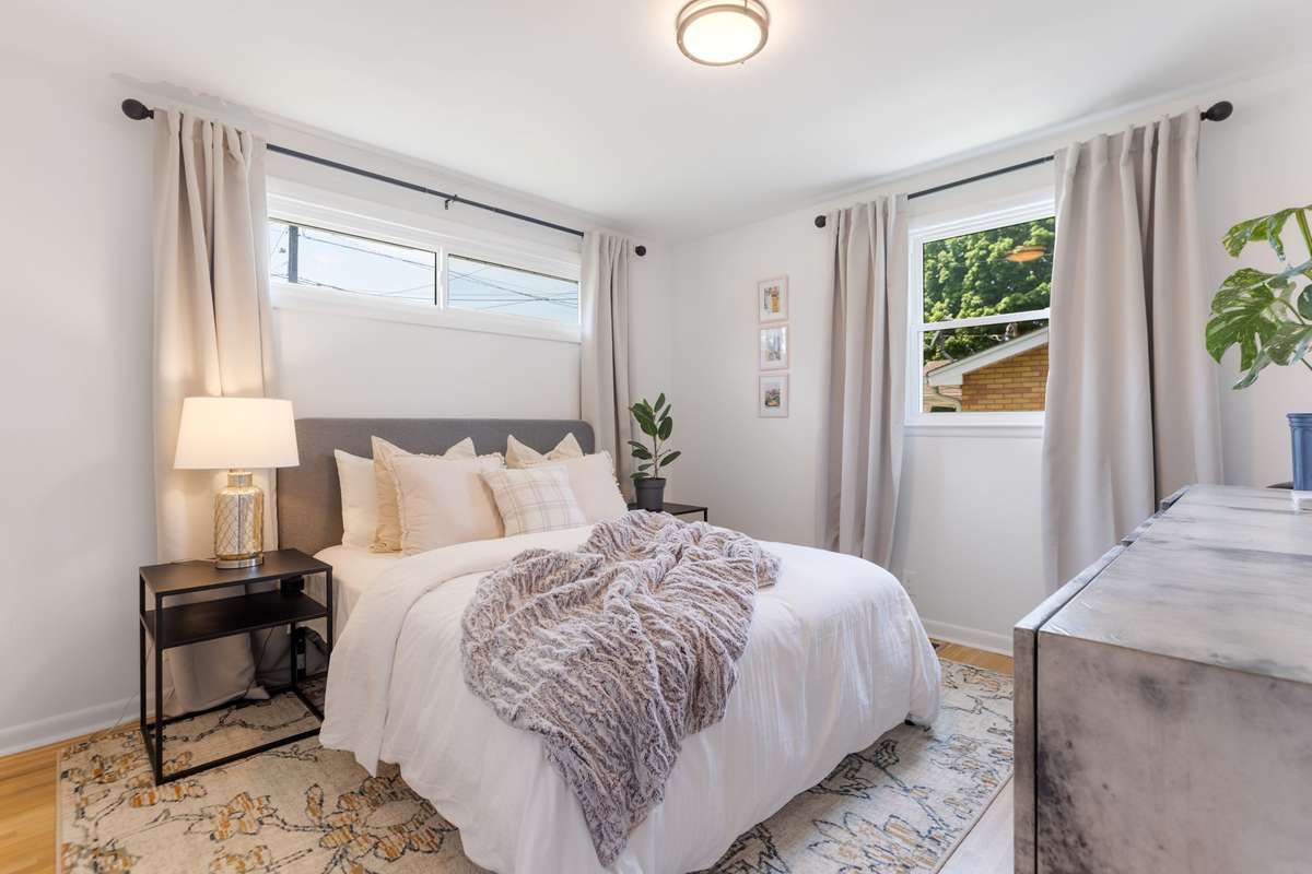 Bedroom #2 is extra bright and airy.