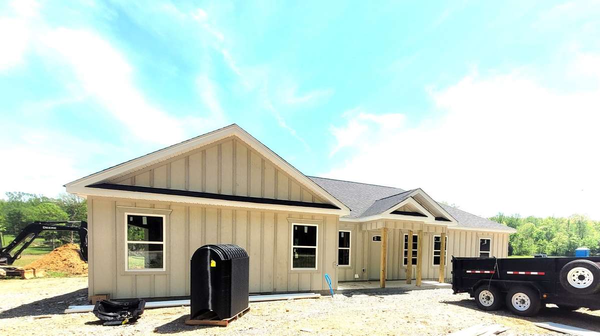 front of house unpainted
