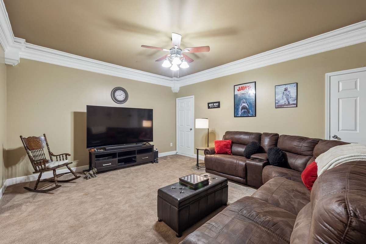 Bonus/theater room in basement.