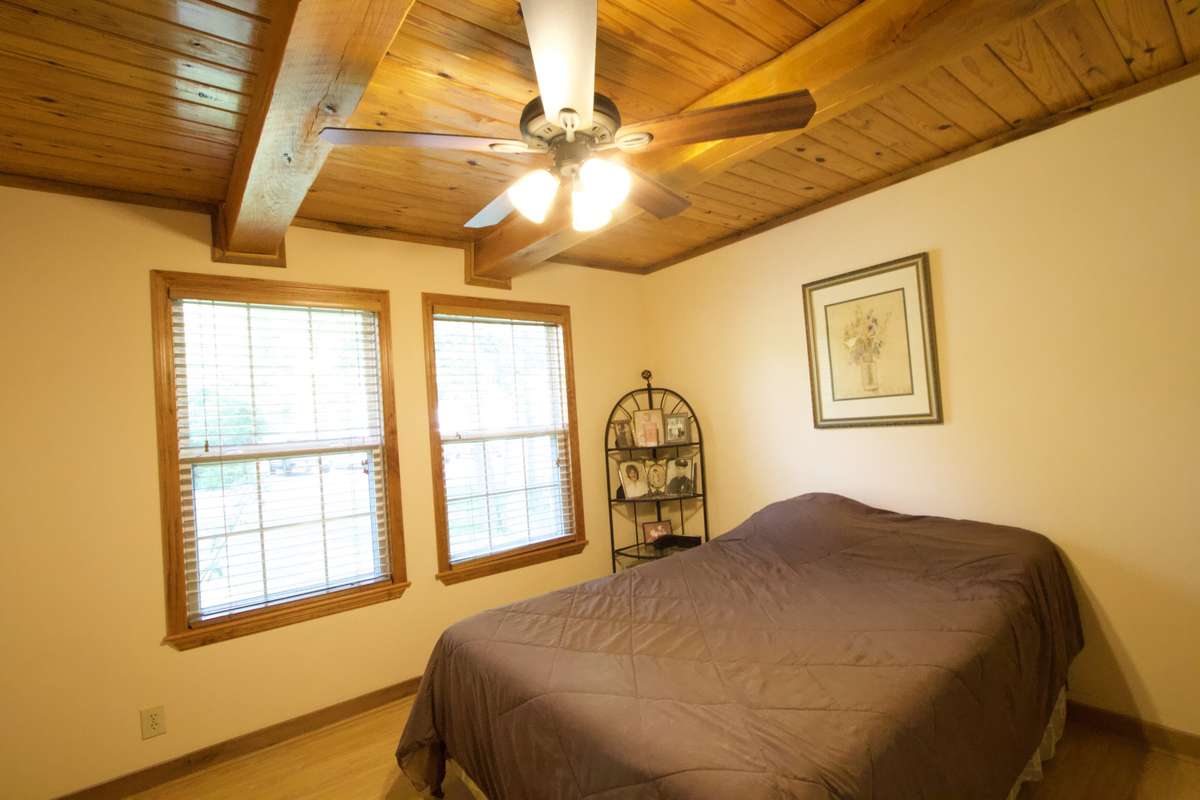 Bedroom 3 on main level. Tongue and groove ceiling.