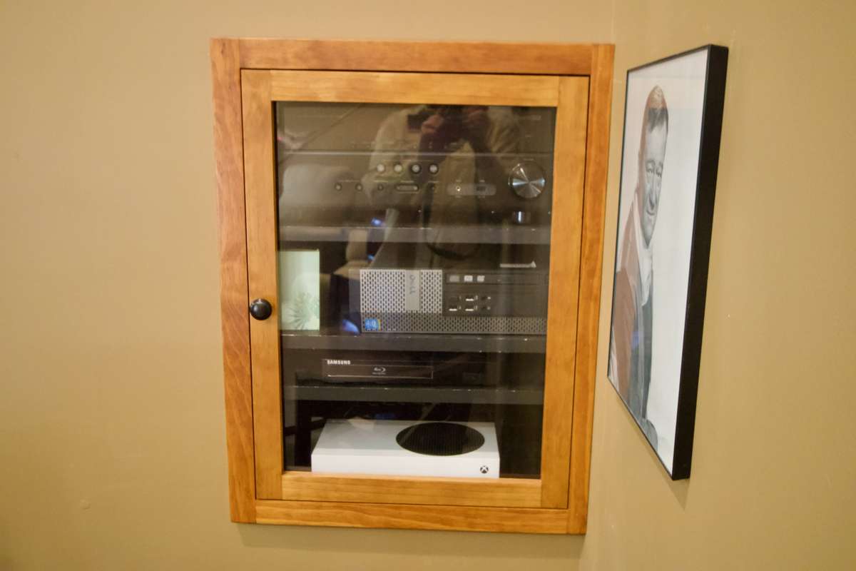 In wall "Audio Equipment Rack" for bar area.
