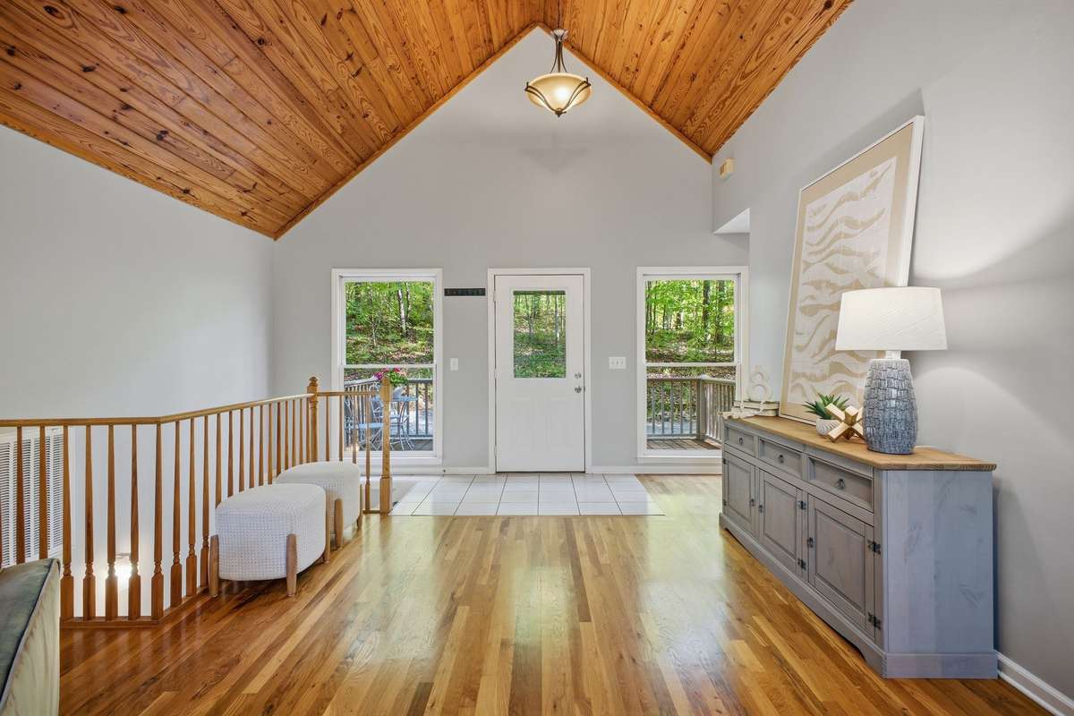View looking back to the front door