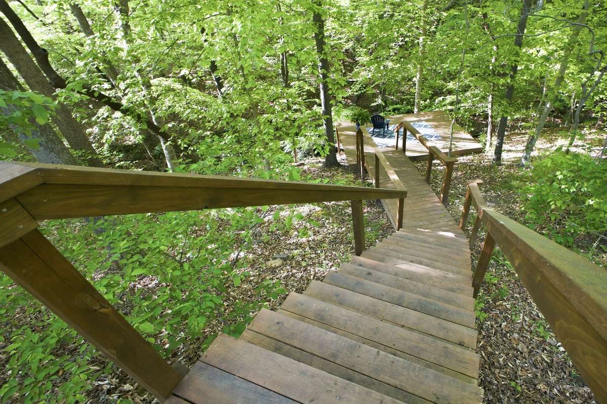 Stairwell to the creek!