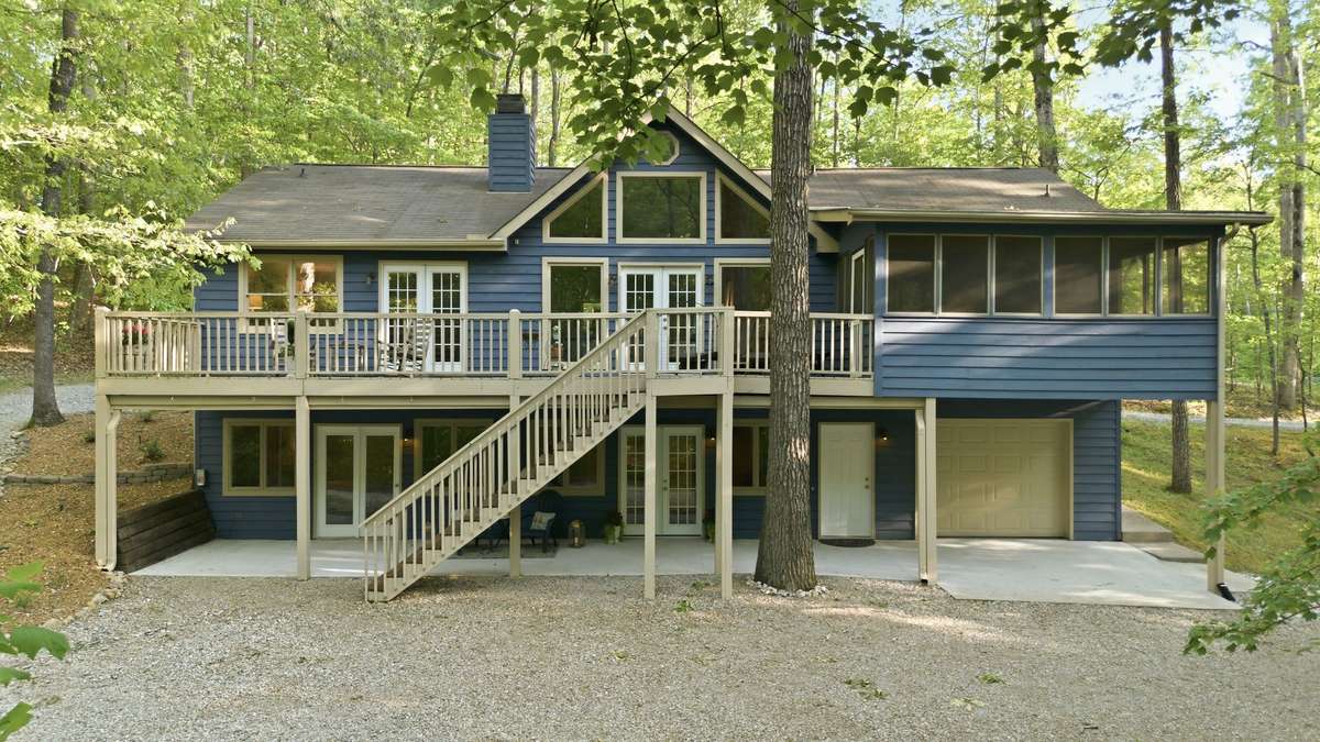 Rear View- Drone.  This home is stunning.