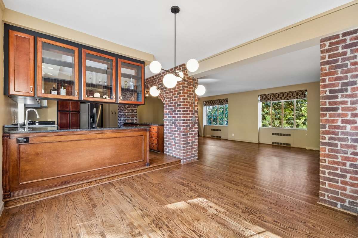 The dining room is open to the kitchen and living room.