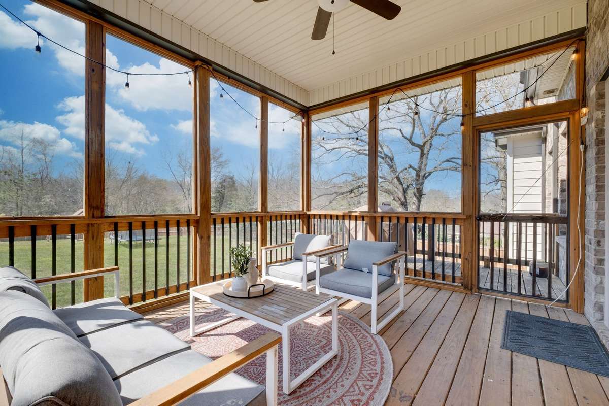 HUGE UPGRADE: Screened + Covered Back Porch