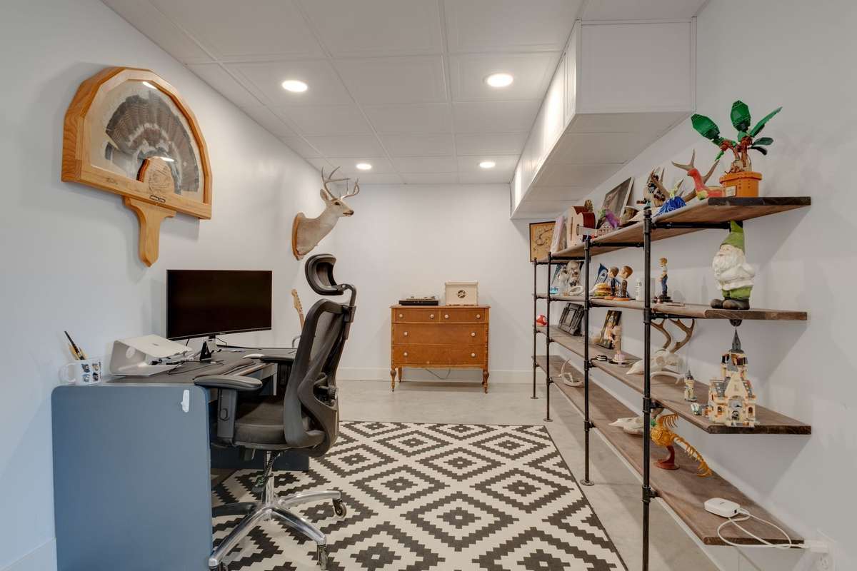 DESIGNATED Home Office w/ Glass Door