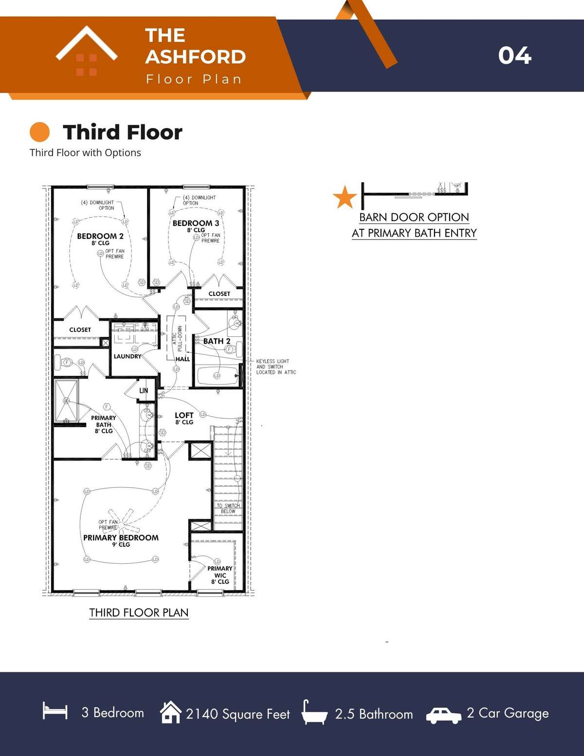 Upstairs, you'll find three bedrooms -- including a Primary Suite with high ceilings, walk-in closet, double vanities, a large shower with tile surround, and a private water closet.