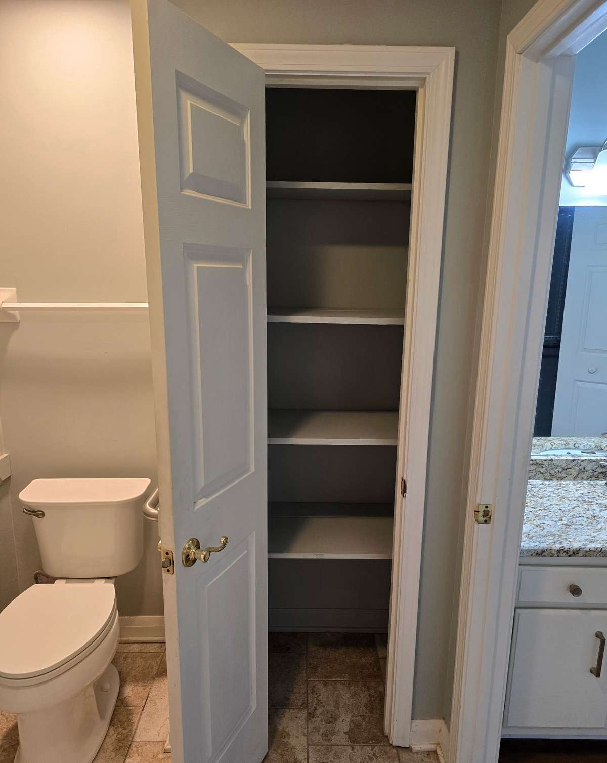 Primary bathroom closet.