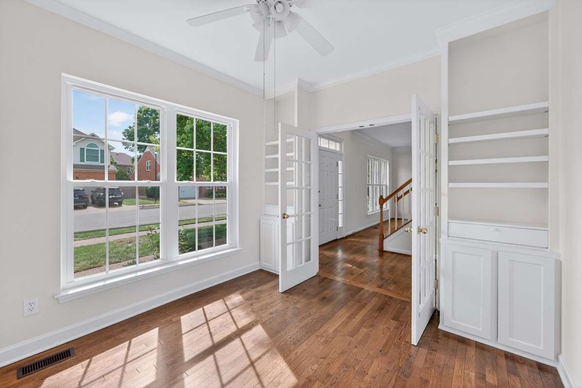 French doors and double windows bring in an abundance of natural light!