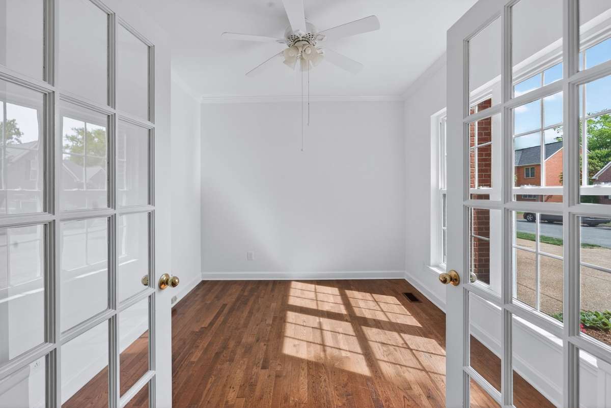 First floor office or possible 5th bedroom.  The room is an added bonus as the room adjoins a full bath.