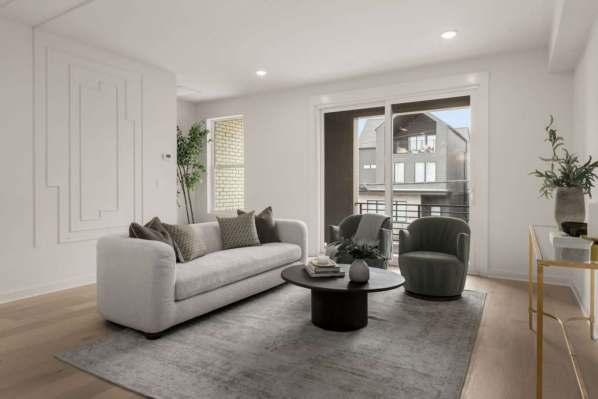 Living room with balcony