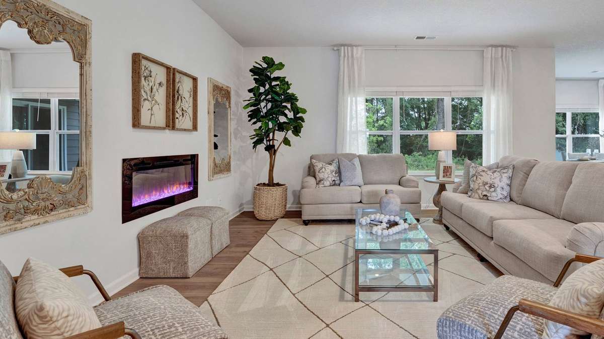 These pictures are of another Denham plan built in another area, not all features or finishes are the same.  Please call for the details for the finishes inside this new home.