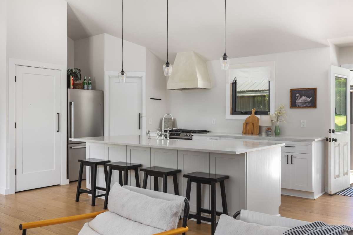 Extra large kitchen island perfect for hosting