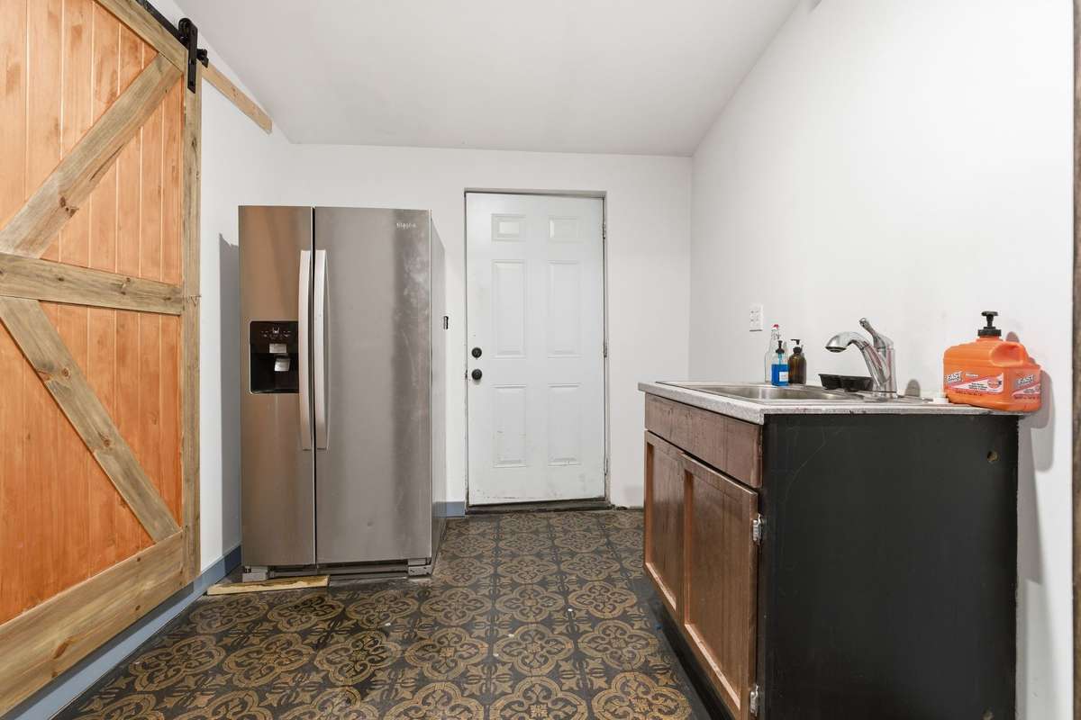Kitchenette area of studio.