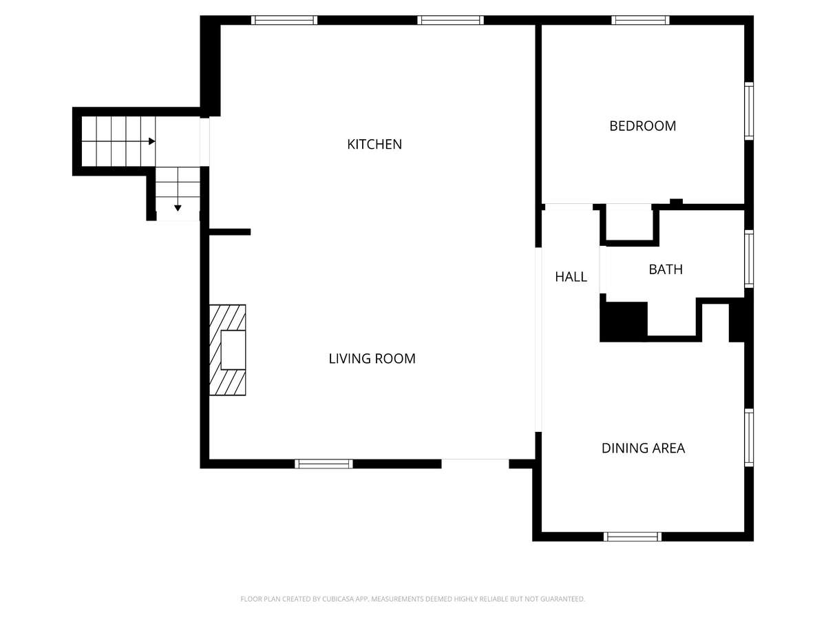 Main level - there is a second bedroom on this level located just up a short few steps.