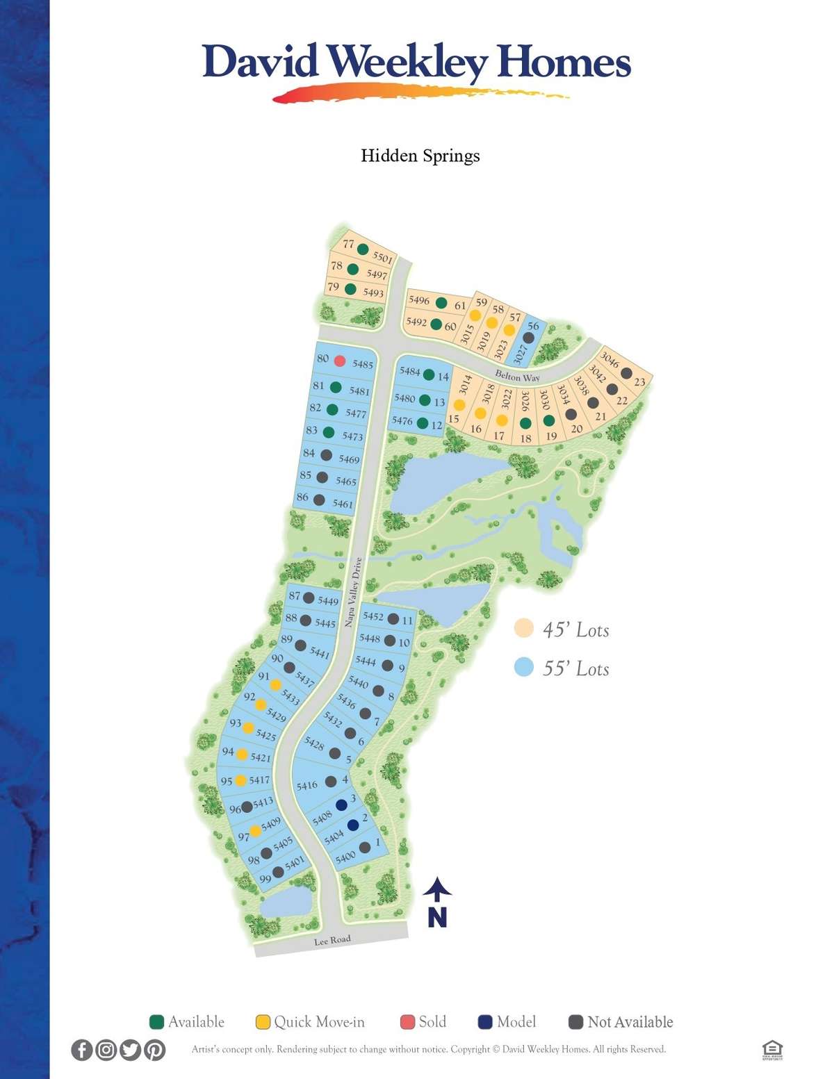 Phase 1 homesites