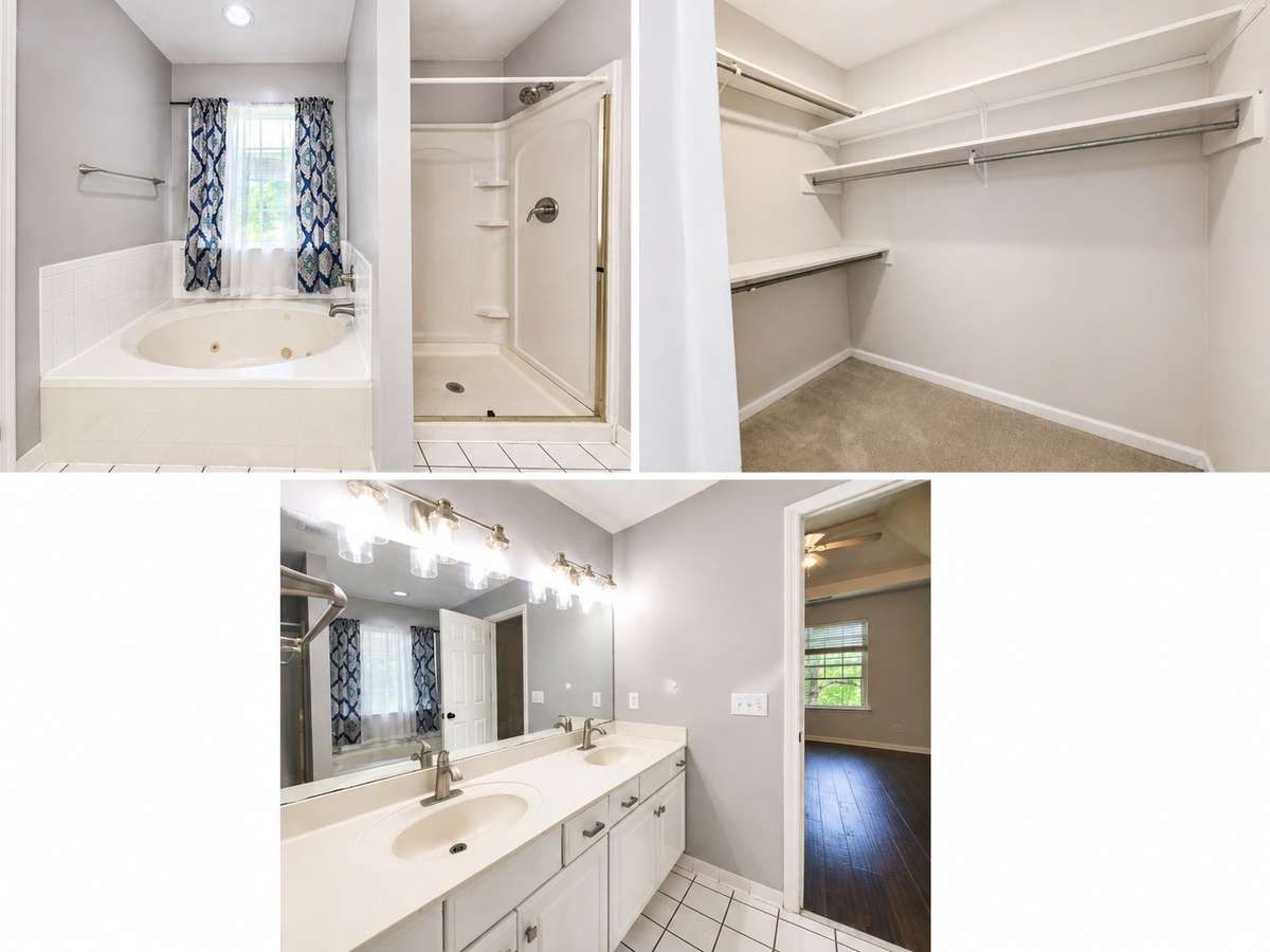 MASTER suite includes, garden tub WITH separate shower and LARGE walk in closet. NEEDS PAINT AND CLEANING.
