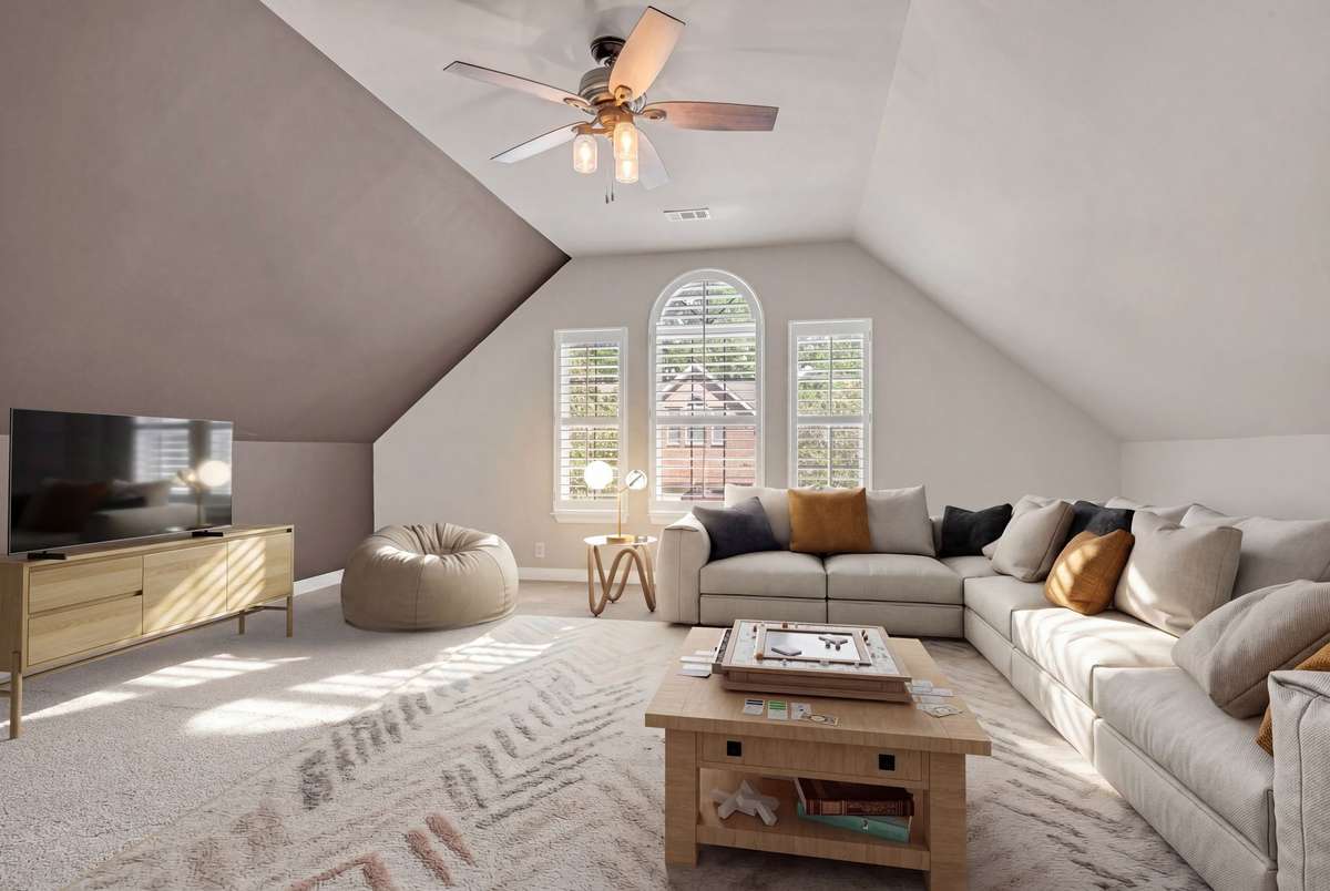 Virtually staged Recreation Room