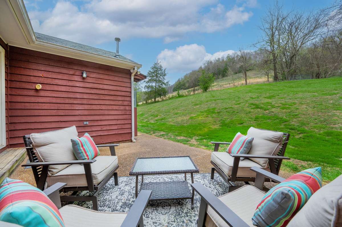 Enjoy the beautiful land from the private back patio