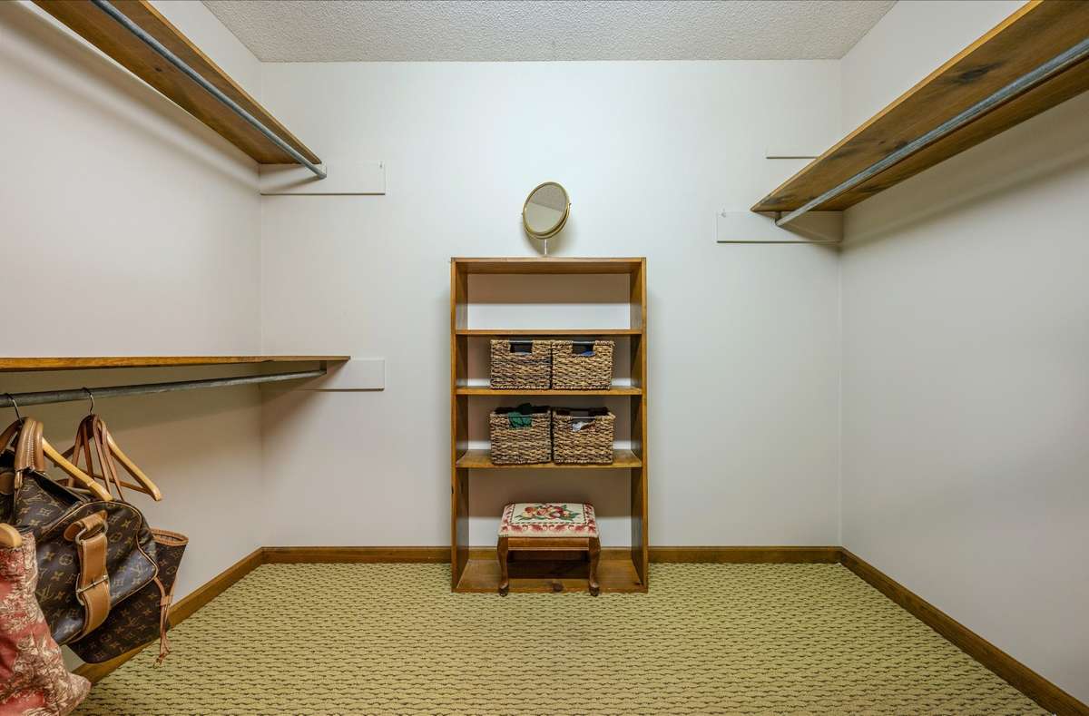 Second level suite walk-in closet