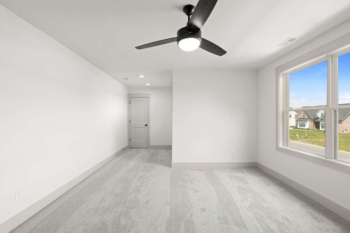 Another view of bedroom #3 with cubby area.  Perfect for a kids room to add built in desk or bookcases. Maybe gaming system.