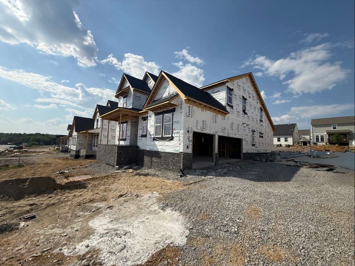 Side of the home showing the 3 car garage.