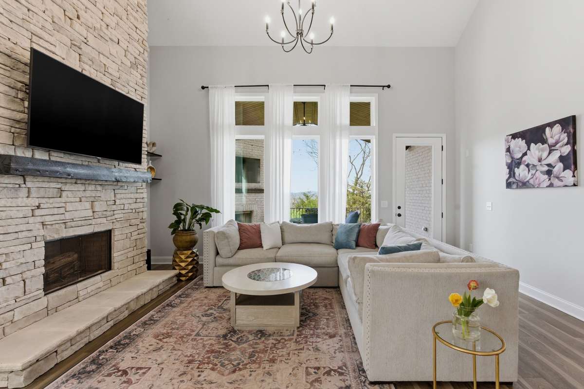 Hardwood floors run throughout the main living areas, creating a seamless flow.