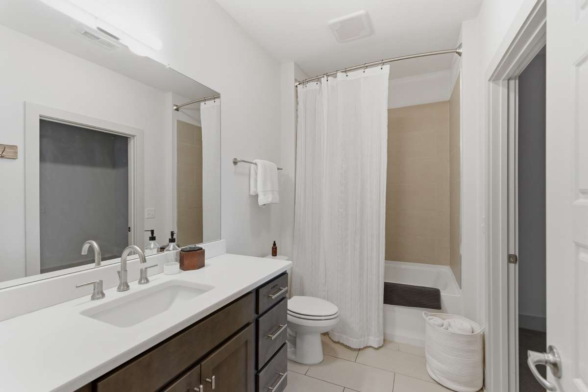 This bathroom can also be accessed from the hall.