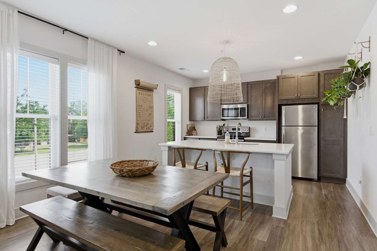 The open layout makes entertaining easy.