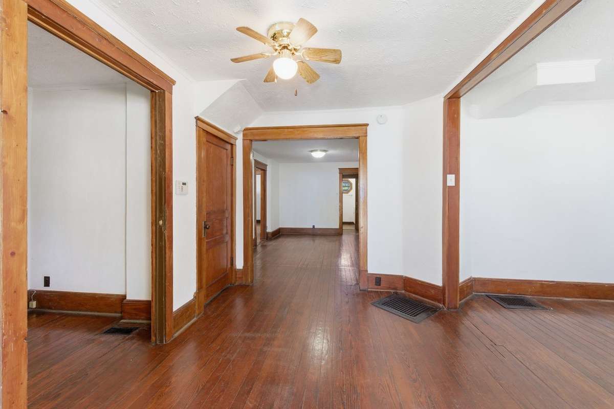 Entry with beautiful hardwood floors