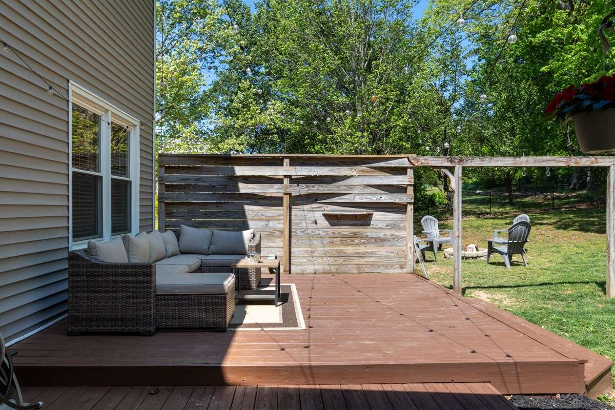 Rain or shine, we are ready!  This home features a covered deck and an uncovered deck!  You might say we have your deck needs covered whether it is high noon or . . .