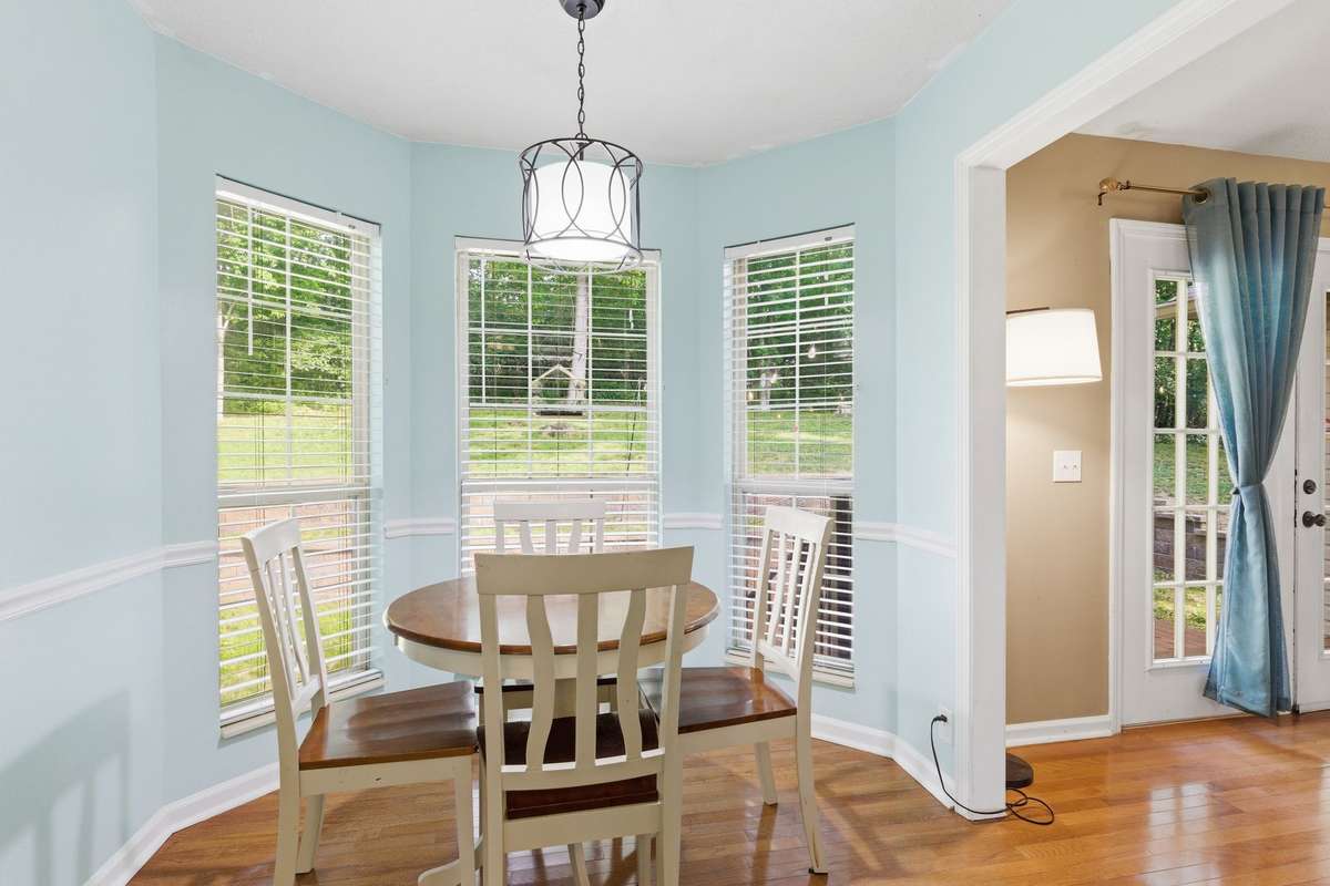Eat in kitchen with bay window.