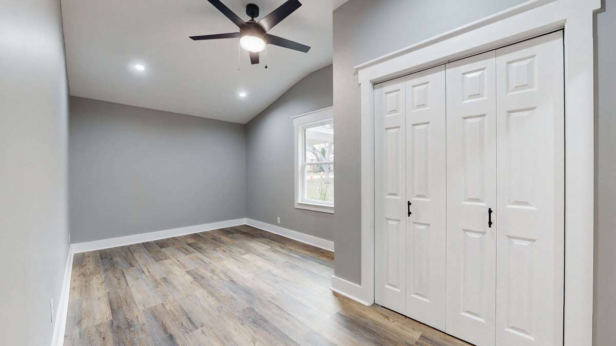 Primary bedroom with nice upgraded trim