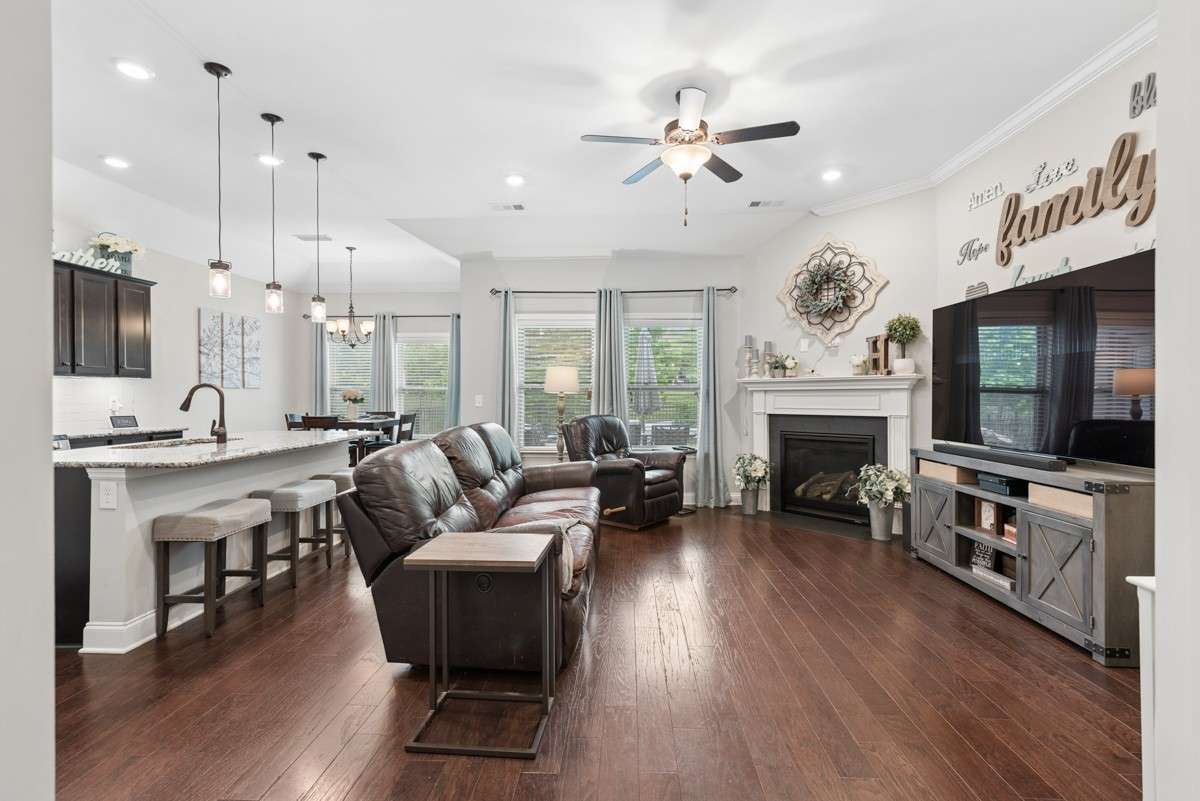There is plenty of open space in the main living area